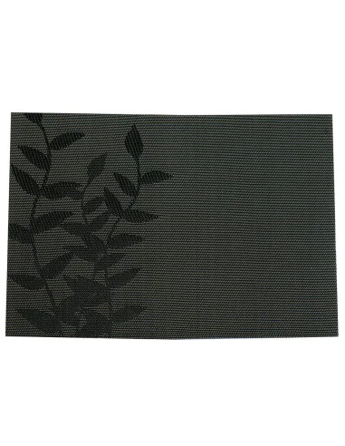 Mata stołowa Velvet PVC/PS 45 x 30 cm gałązka czarna AMBITION